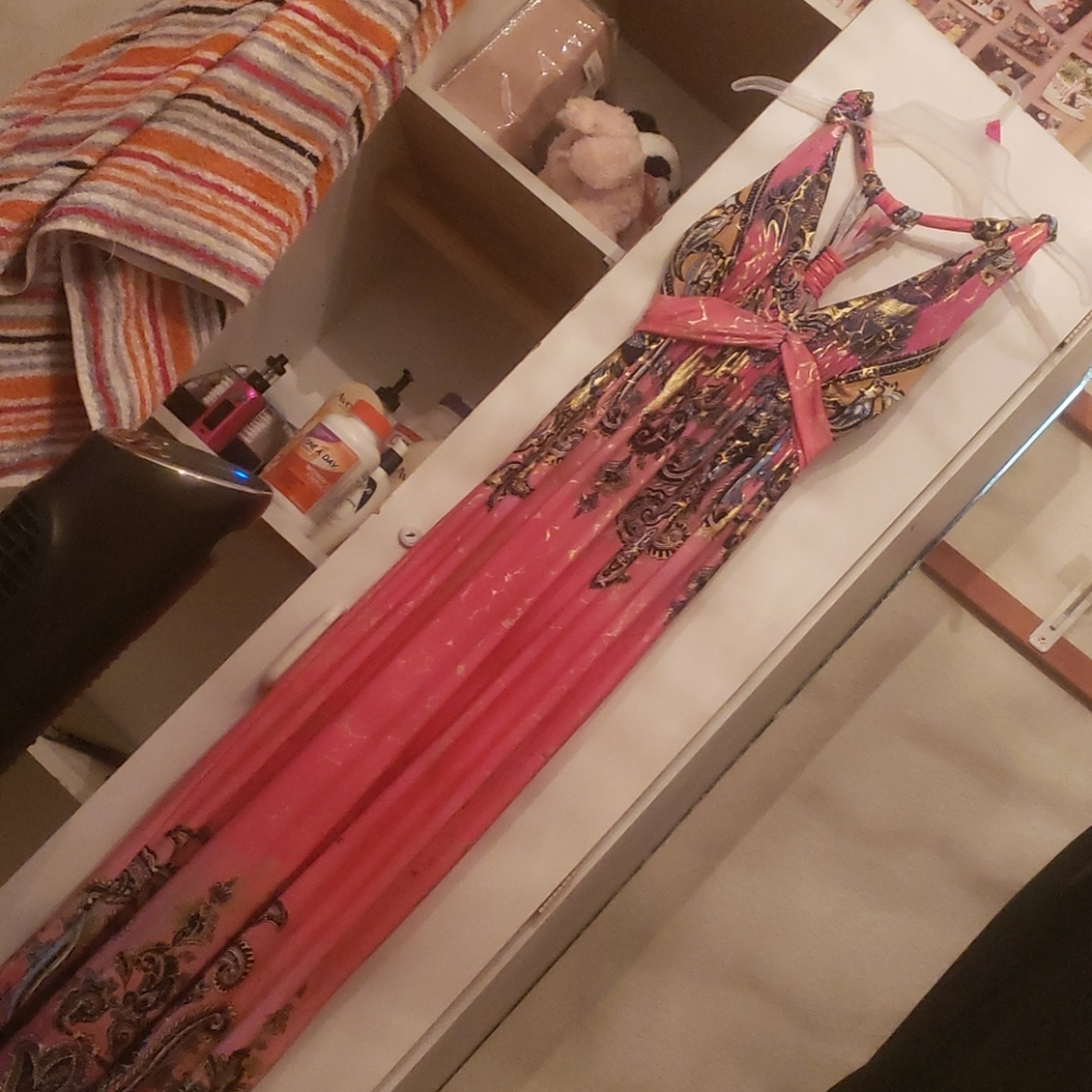 Pretty pink maxi dress